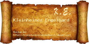 Kleinheincz Engelhard névjegykártya